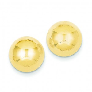Half Ball Post Earrings in 14k Yellow Gold