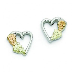 Small Heart Post Earrings in Sterling Silver