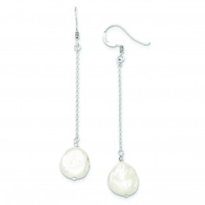 CrÃ¨me Freshwater Cultured Coin Pearl Earrings in Sterling Silver