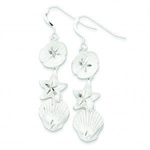 Sea Life Earrings in Sterling Silver