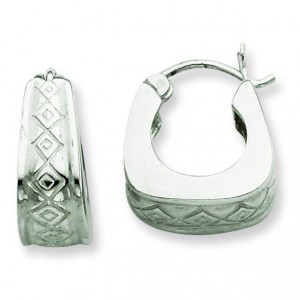 Design Hoop Earrings in Sterling Silver