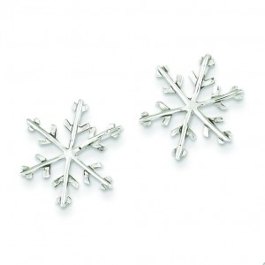 Snowflake Post Earrings in Sterling Silver