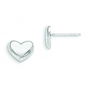 Heart Post Earrings in Sterling Silver