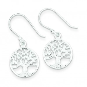 Filigree Tree Dangle Earrings in Sterling Silver