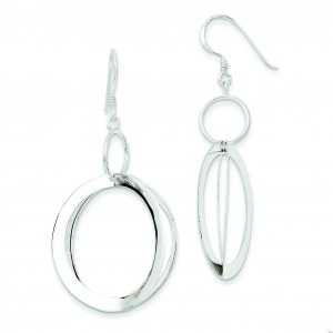 Triple Circle Dangle Earrings in Sterling Silver