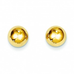 Ball Post Earrings in 14k Yellow Gold