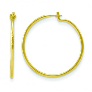 Small Endless Hoop Earrings in 14k Yellow Gold