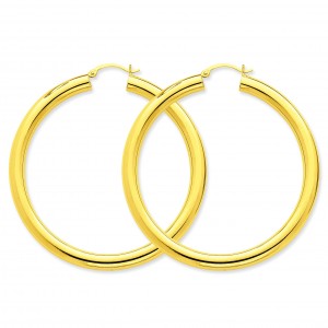 Tube Hoop Earrings in 14k Yellow Gold