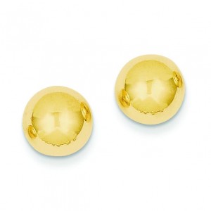 9 Ball Post Earrings in 14k Yellow Gold