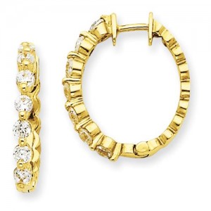 Diamond Earring in 14k Yellow Gold 