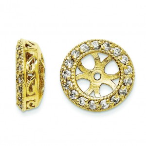 Diamond Earring Jacket in 14k Yellow Gold 
