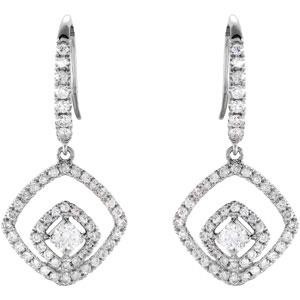Diamond Earrings in 14k White Gold (0.75 Ct. tw.) (0.75 Ct. tw.)