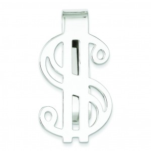 Dollar Sign Money Clip in Sterling Silver