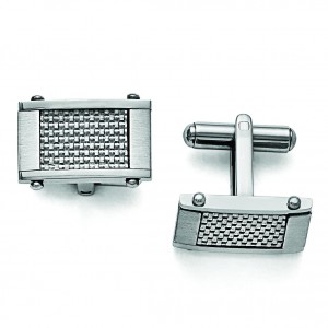 Rectangle Cuff Links in Stainless Steel