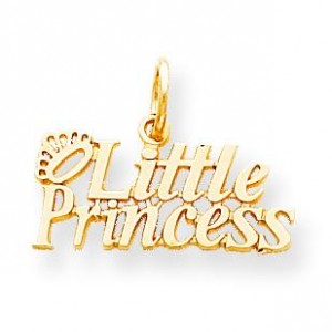 Little Princess Crown Charm in 10k Yellow Gold