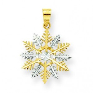 Snowflake Charm in 10k Yellow Gold