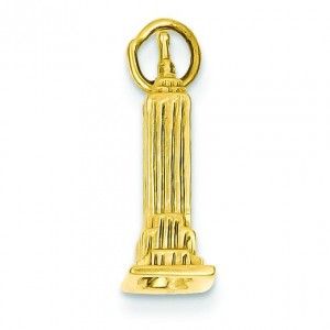 Empire Building Charm in 14k Yellow Gold