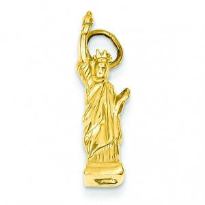 Statue Of Liberty Charm in 14k Yellow Gold