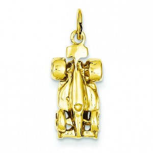 Race Car Charm in 14k Yellow Gold