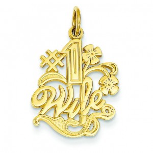 Wife Charm in 14k Yellow Gold