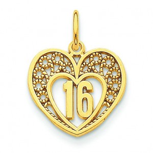 Heart Charm in 14k Yellow Gold