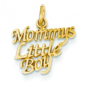 Mommy Little Boy Charm in 14k Yellow Gold