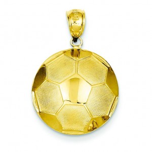 Soccer Ball Pendant in 14k Yellow Gold