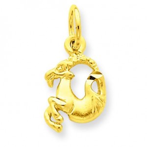 Capricorn Zodiac Charm in 14k Yellow Gold