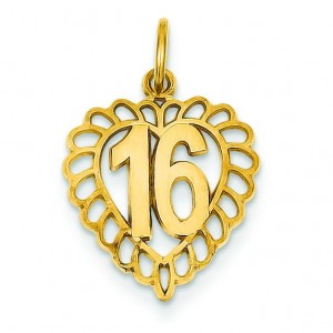 In A Heart Charm in 14k Yellow Gold