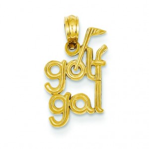 Golf Gal Pendant in 14k Yellow Gold