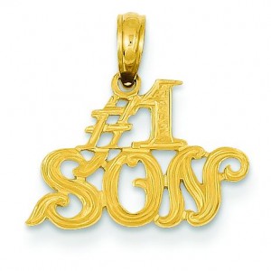 Son Pendant in 14k Yellow Gold
