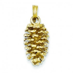 Pinecone Pendant in 14k Yellow Gold