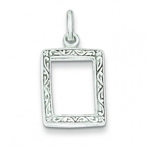 Picture Frame Charm in Sterling Silver