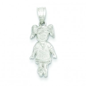 Sports Girl Charm in Sterling Silver