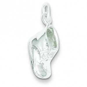 Baby Shoe Charm in Sterling Silver