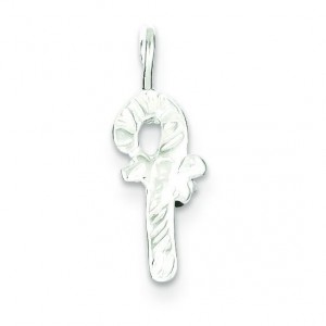 Candy Cane Charm in Sterling Silver