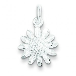 Floral Charm in Sterling Silver