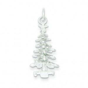 Christmas Tree Charm in Sterling Silver