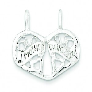 Mother Daughter Break Apart Charm in Sterling Silver