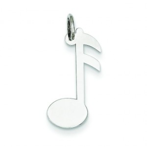 Musical Note Pendant in Sterling Silver
