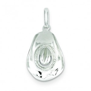 Cowboy Hat Charm in Sterling Silver