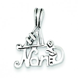 Number One Nana Pendant in Sterling Silver