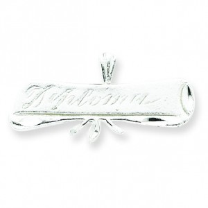 Polish Antique Diploma Pendant in Sterling Silver