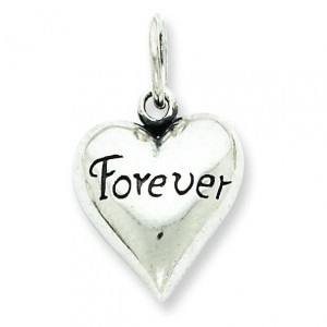 Antiqued Forever Pendant in Sterling Silver