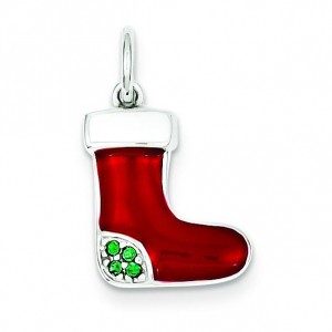 Stocking Charm in Sterling Silver