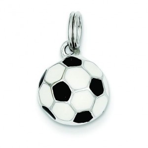 Soccer Ball Pendant in Sterling Silver
