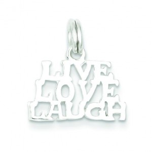 Live Love Laugh Charm in Sterling Silver
