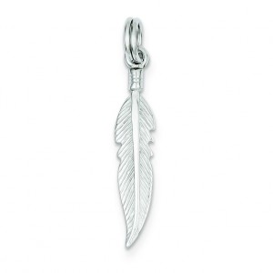 Feather Charm in Sterling Silver