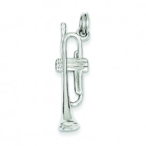 Trumpet Charm in Sterling Silver