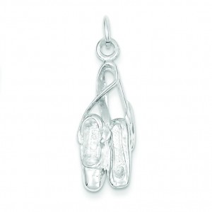 Ballet Slippers Charm in Sterling Silver
